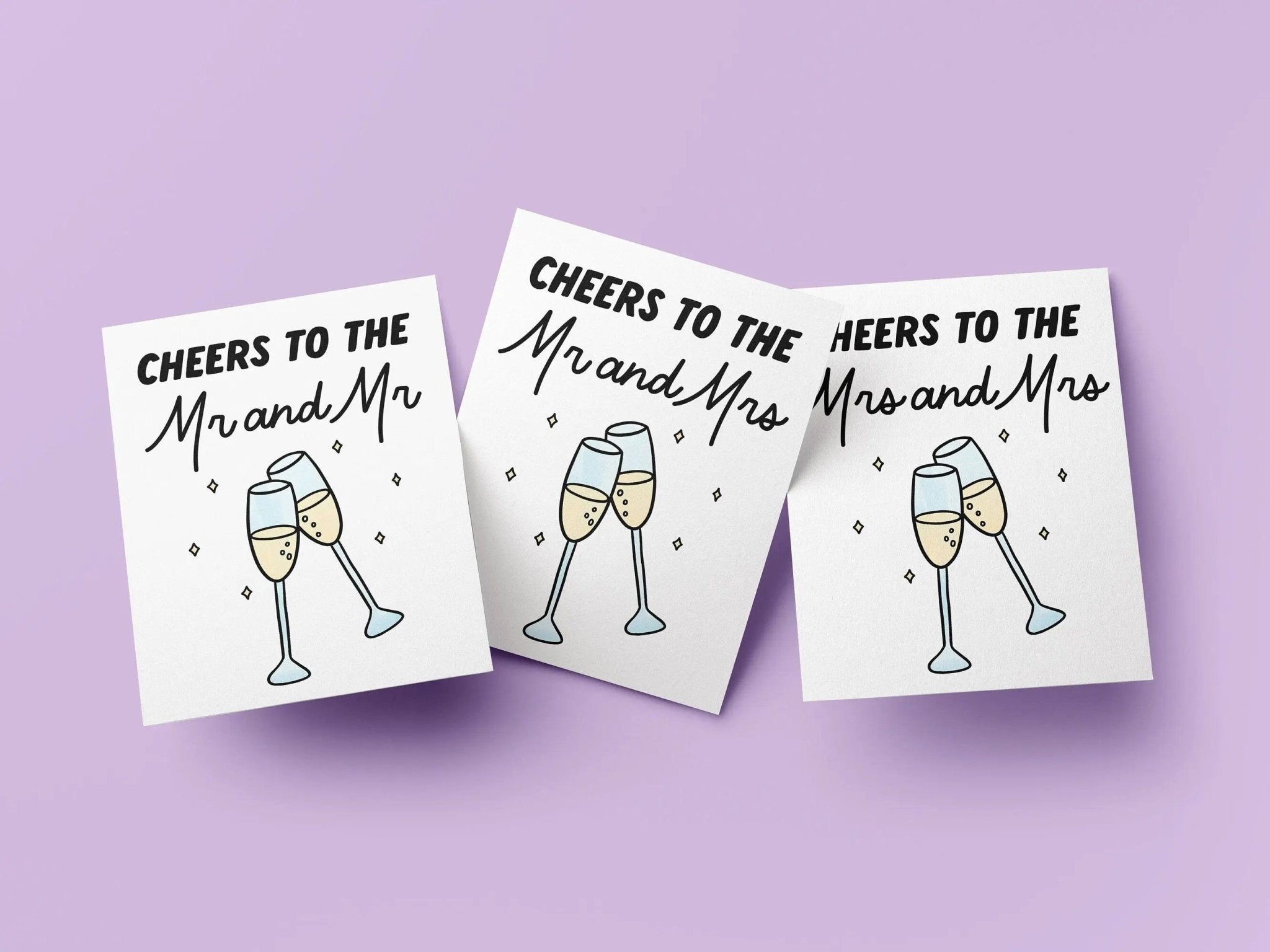 Cheers to the Couple card - MangoIllustrated - Greeting Cards