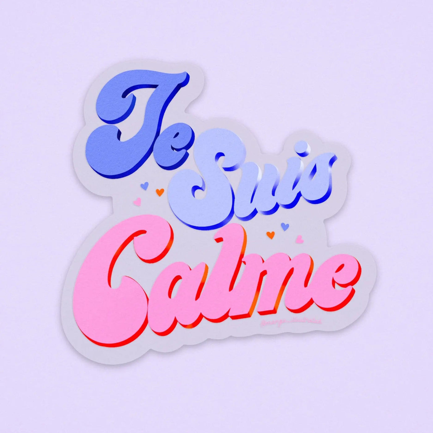 CLEAR Je Suis Calme sticker - MangoIllustrated - Sticker