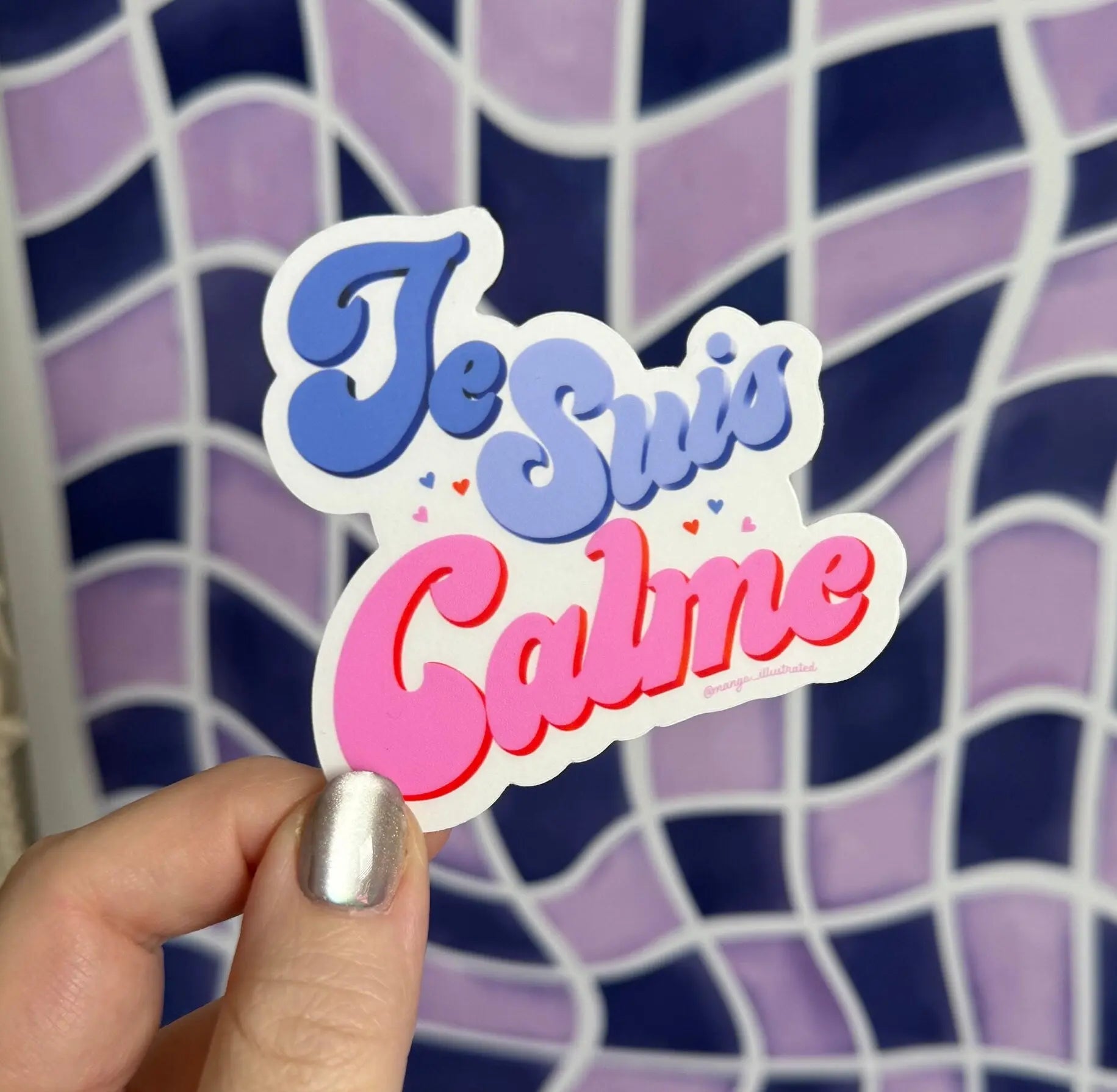 CLEAR Je Suis Calme sticker - MangoIllustrated - Sticker