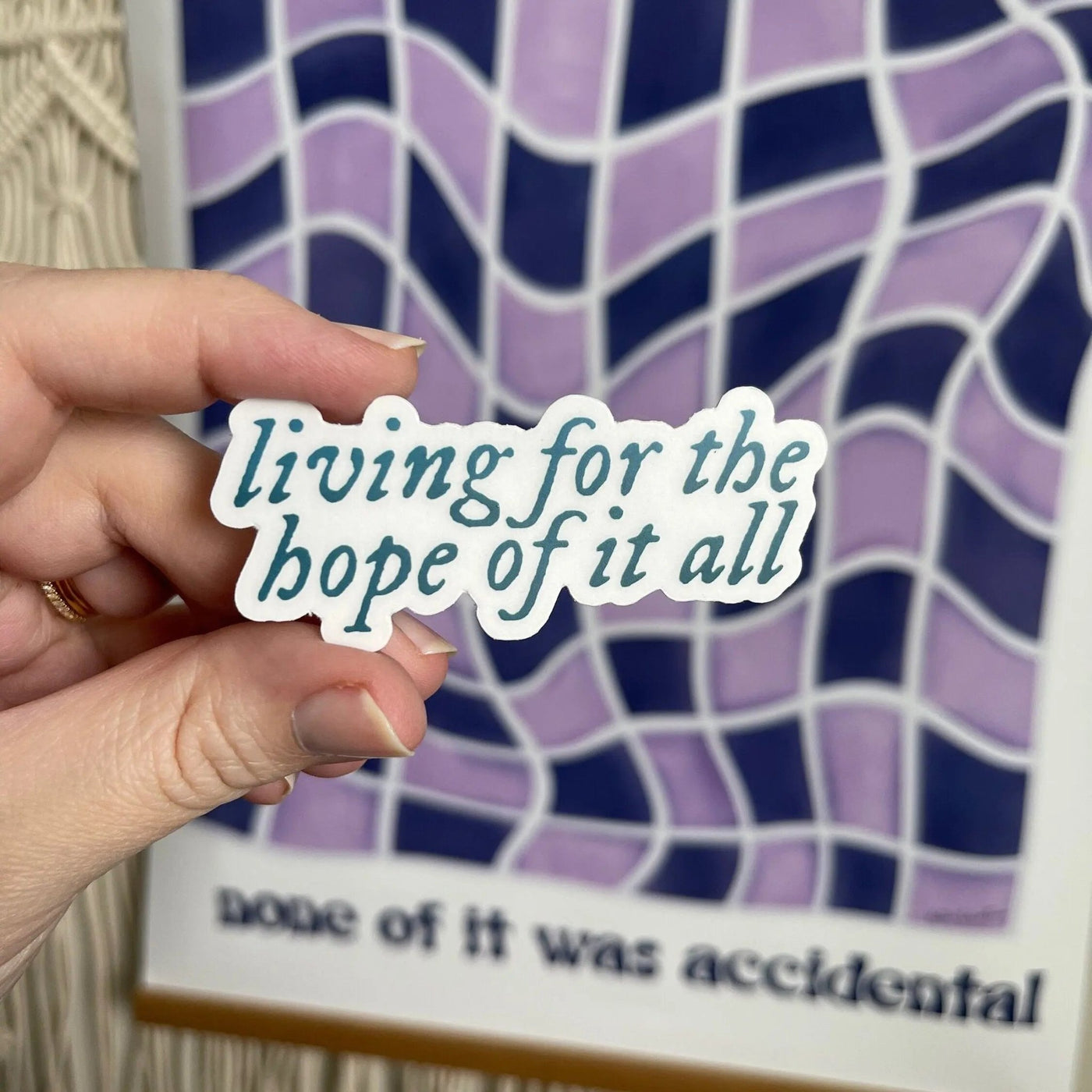 CLEAR Living for the hope of it all sticker - MangoIllustrated - Sticker