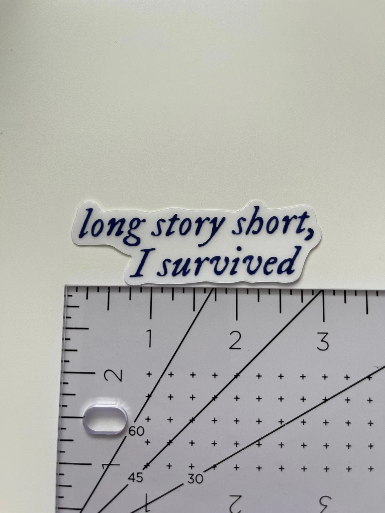 CLEAR Long story short, I survived sticker - MangoIllustrated - Sticker