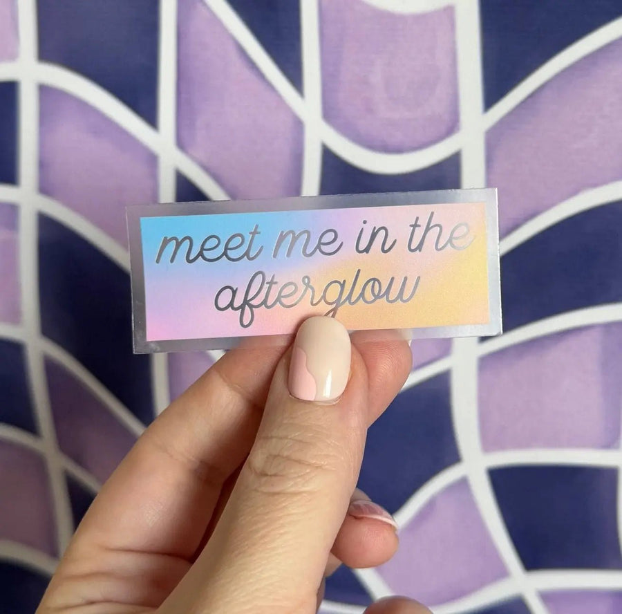 CLEAR Meet me in the afterglow sticker - MangoIllustrated - Sticker