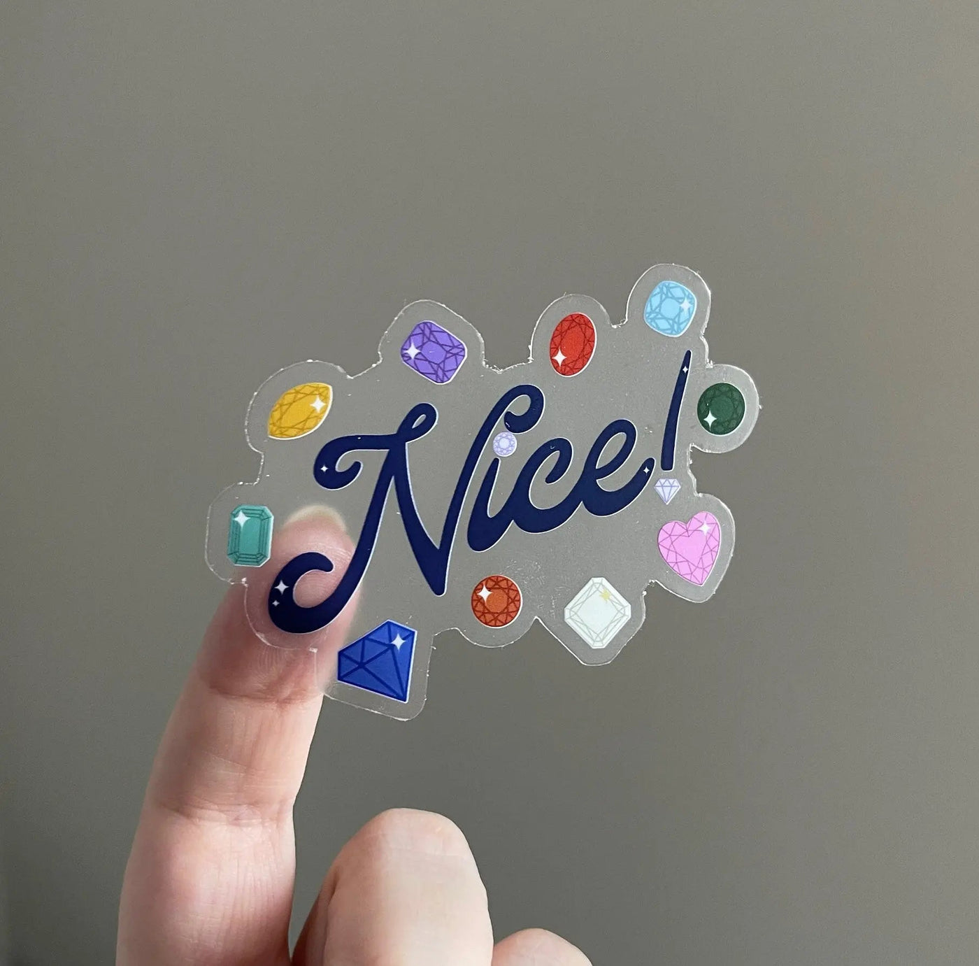 CLEAR NICE! Eras bejeweled sticker - MangoIllustrated - Sticker