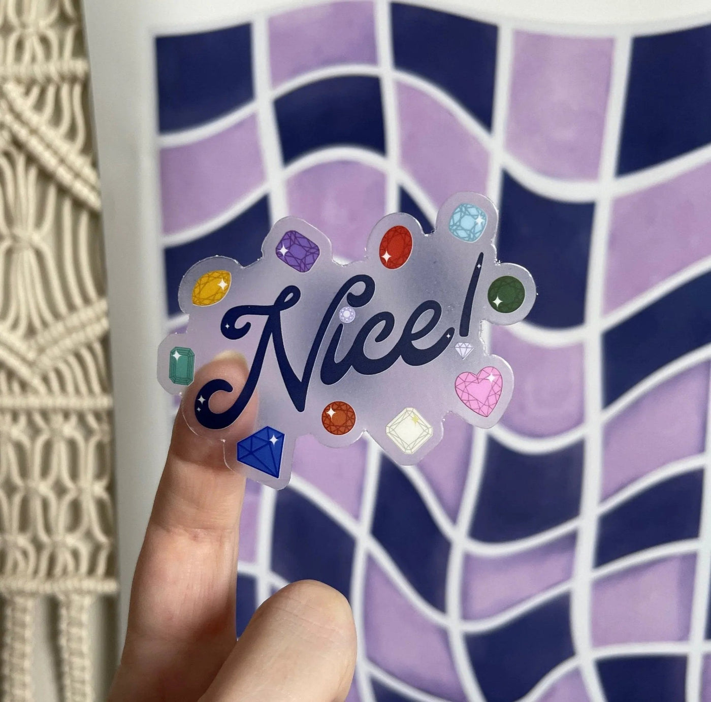 CLEAR NICE! Eras bejeweled sticker - MangoIllustrated - Sticker