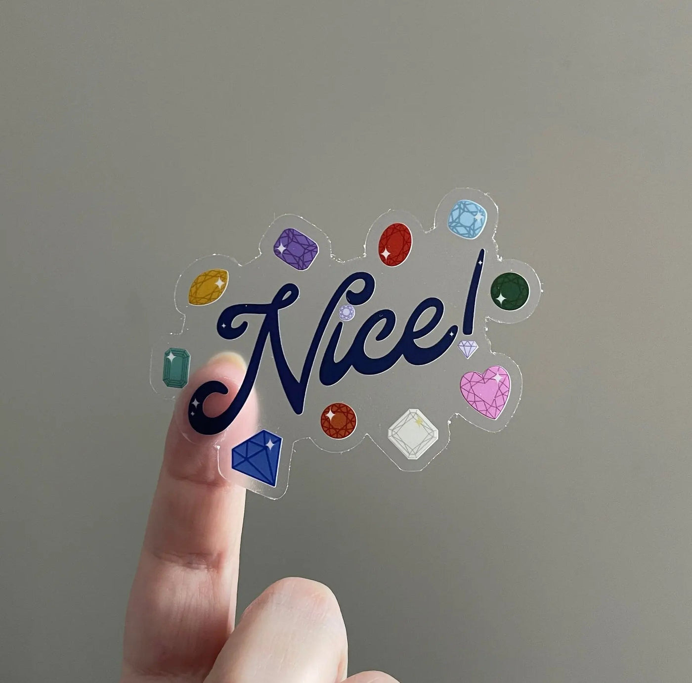 CLEAR NICE! Eras bejeweled sticker - MangoIllustrated - Sticker