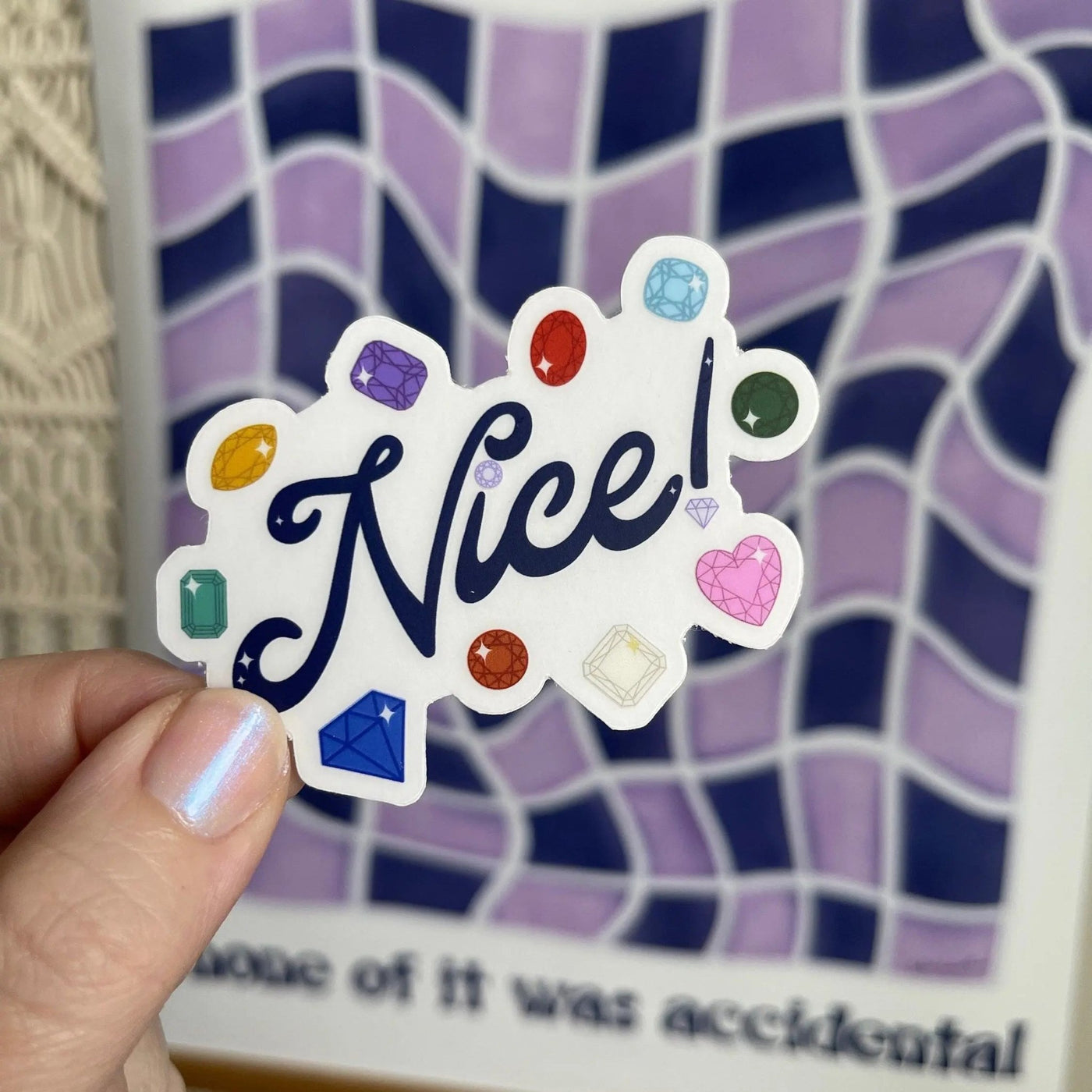 CLEAR NICE! Eras bejeweled sticker - MangoIllustrated - Sticker