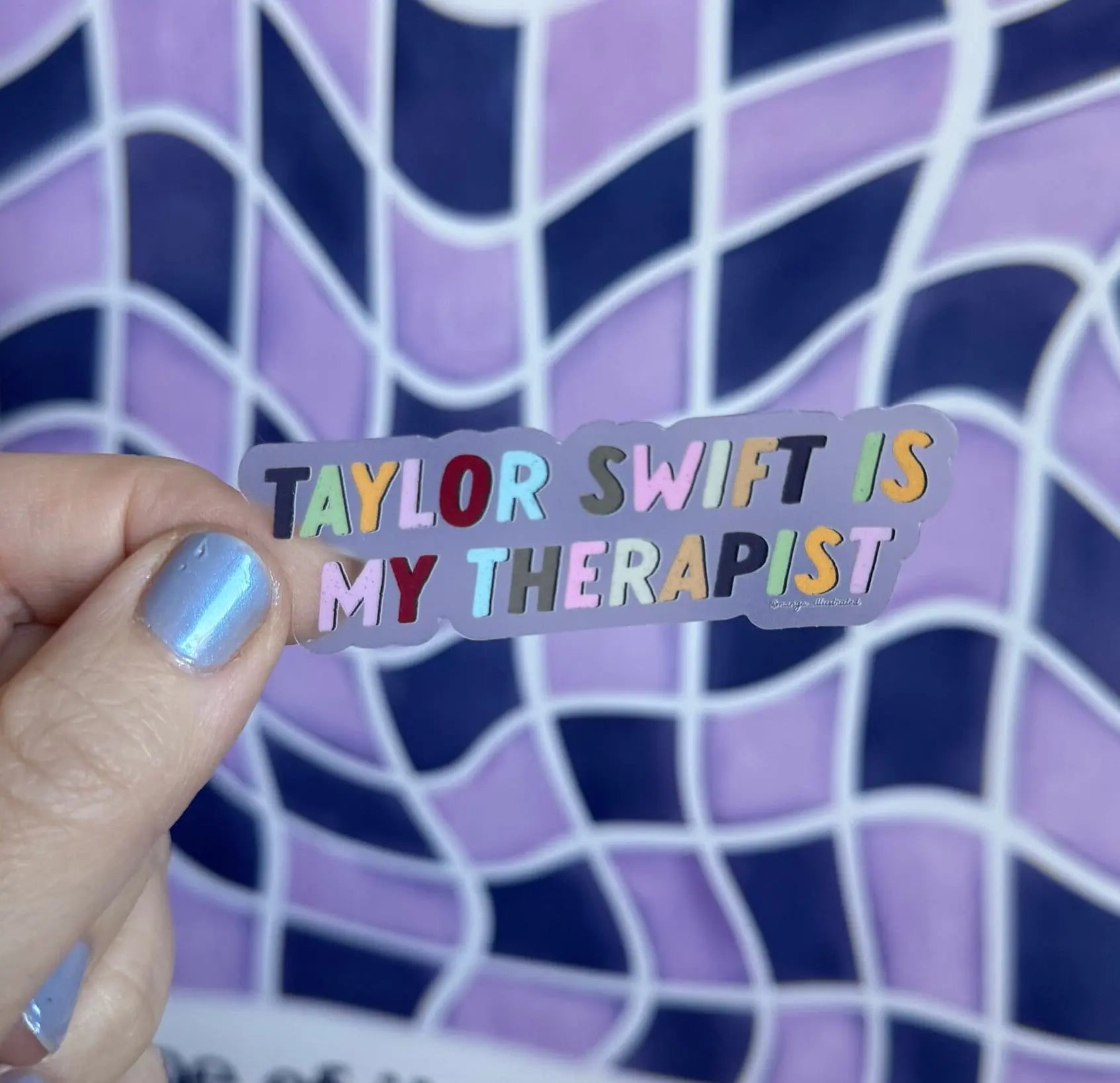 CLEAR Taylor Swift is my therapist sticker - MangoIllustrated - Sticker