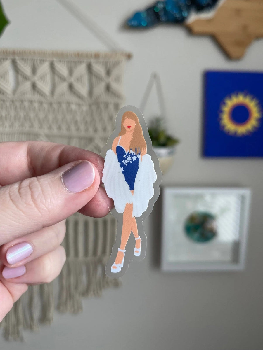 CLEAR Taylor Swift Midnights dress sticker - MangoIllustrated - Sticker