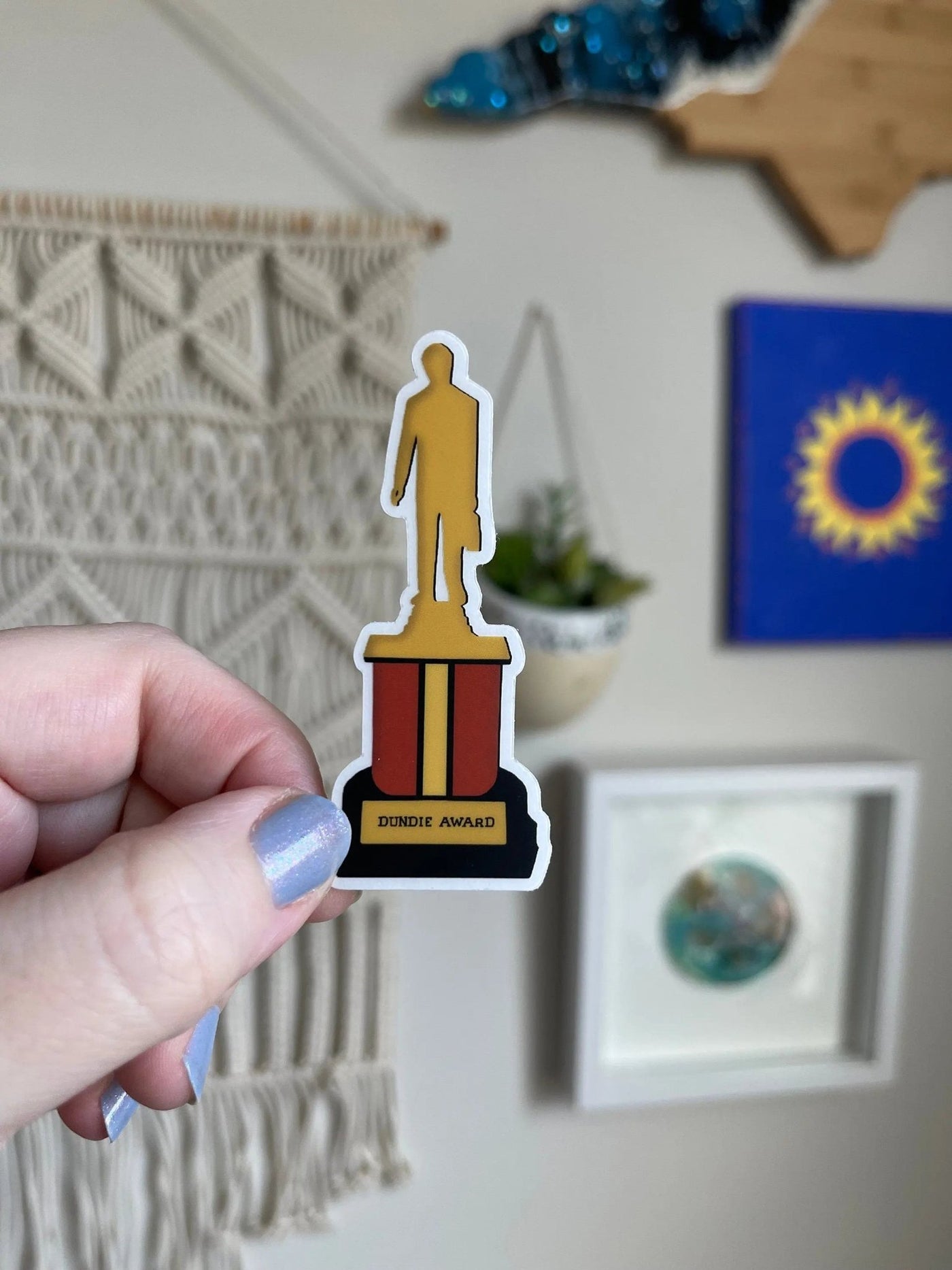 CLEAR The Office Dundie Award sticker - MangoIllustrated - Sticker