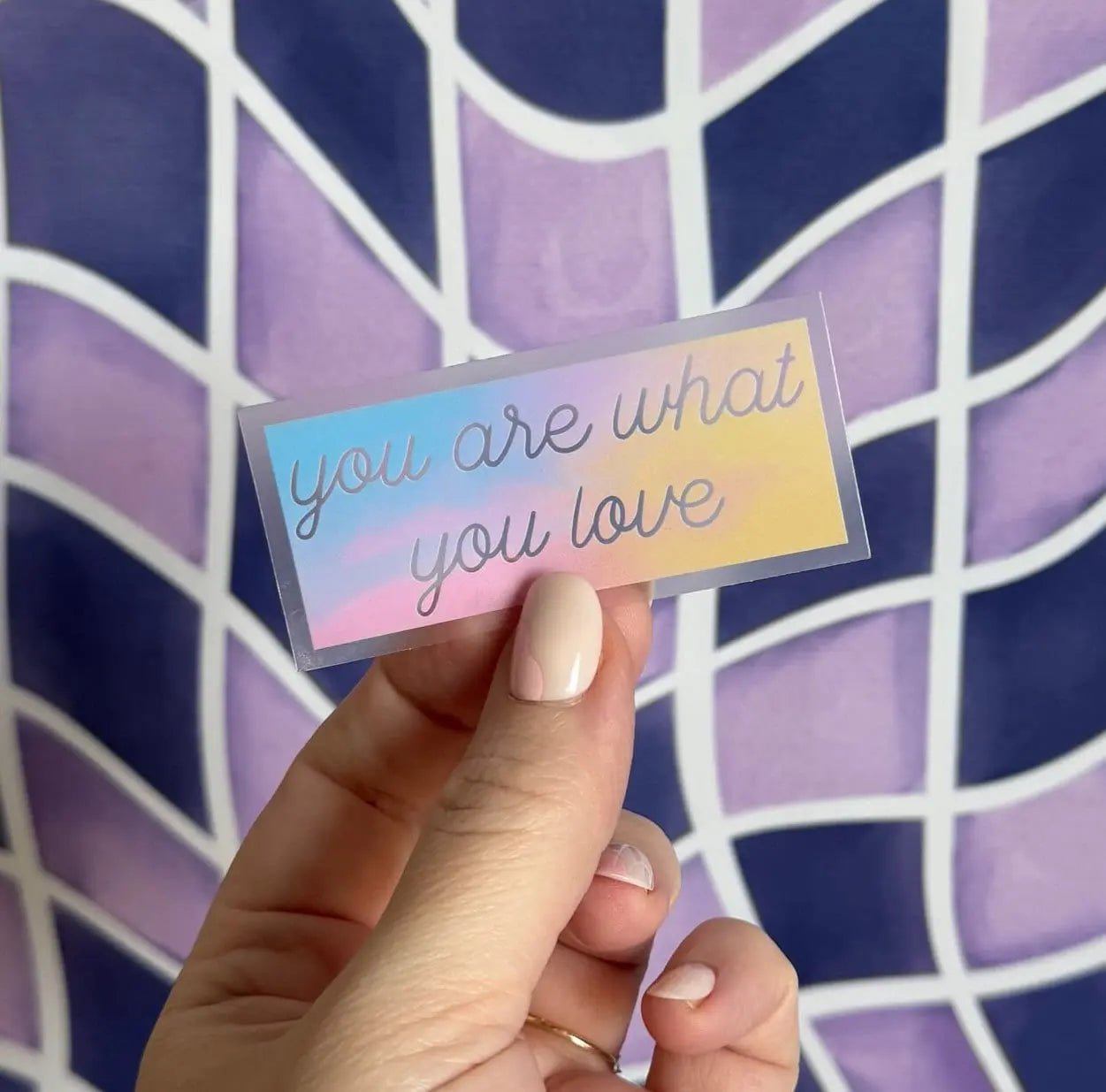 CLEAR You are what you love sticker - MangoIllustrated - Sticker