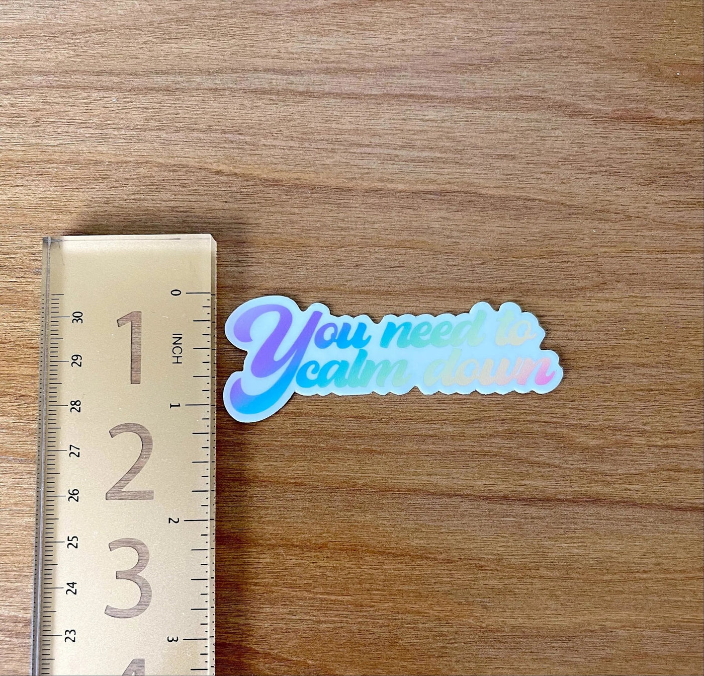 CLEAR You need to calm down rainbow sticker - MangoIllustrated - Sticker