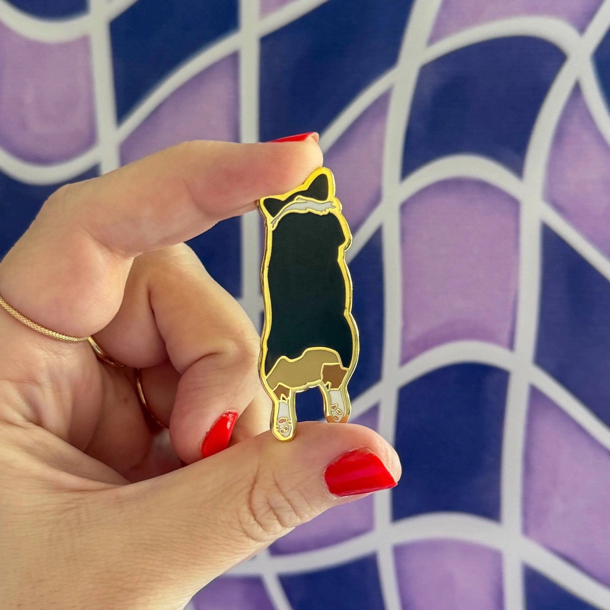 Corgi Sploot enamel pin - MangoIllustrated - Accessories