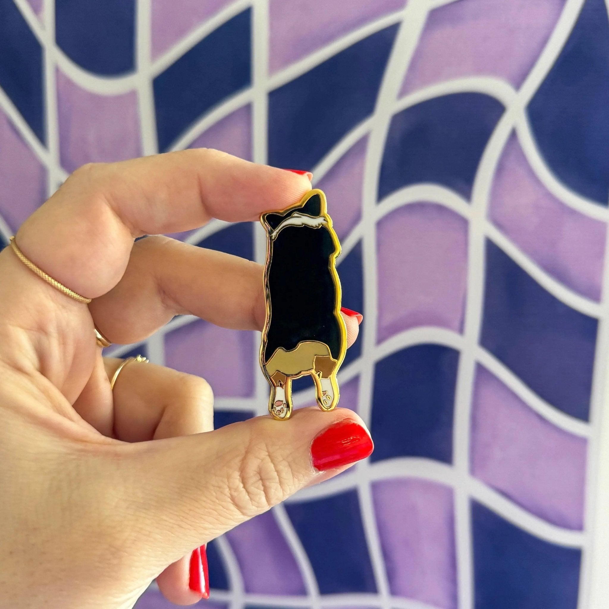 Corgi Sploot enamel pin - MangoIllustrated - Accessories