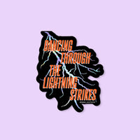 Dancing Through the Lightning Strikes holographic sticker - MangoIllustrated - Sticker