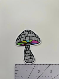 Disco ball mushroom sticker - MangoIllustrated - Sticker