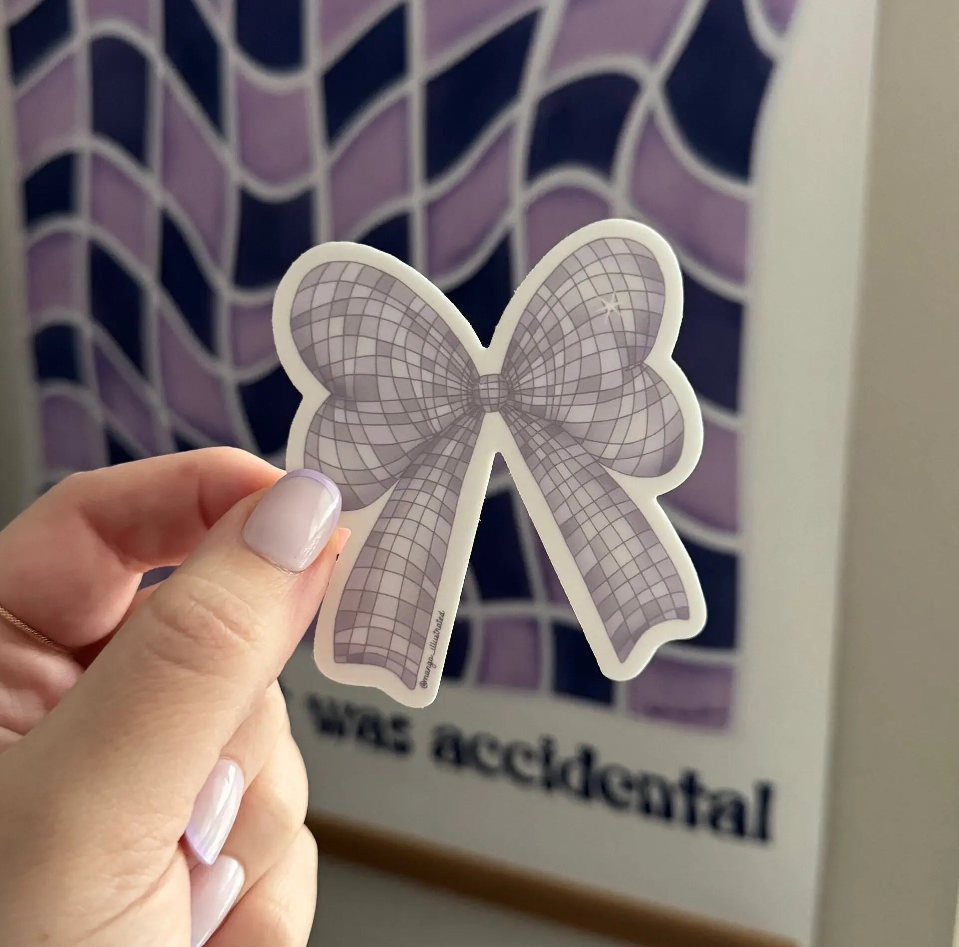 Disco Bow sticker - MangoIllustrated - Sticker
