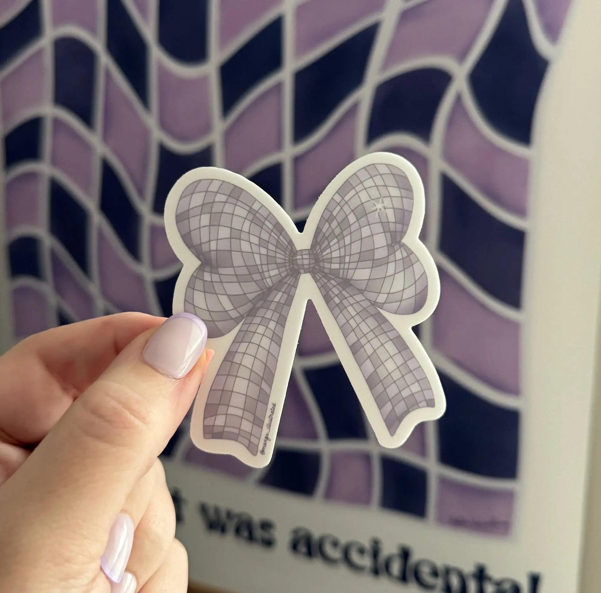 Disco Bow sticker - MangoIllustrated - Sticker