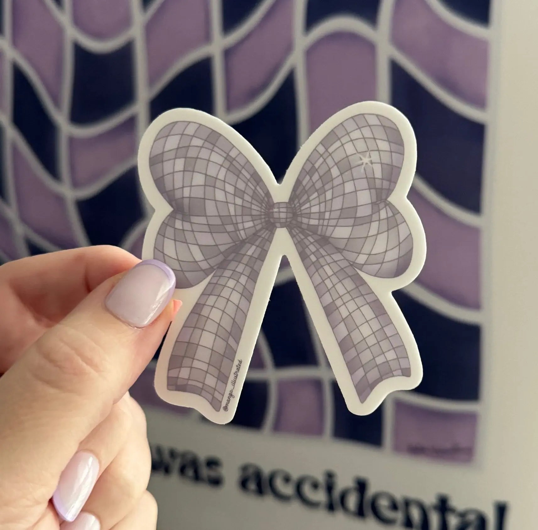 Disco Bow sticker - MangoIllustrated - Sticker
