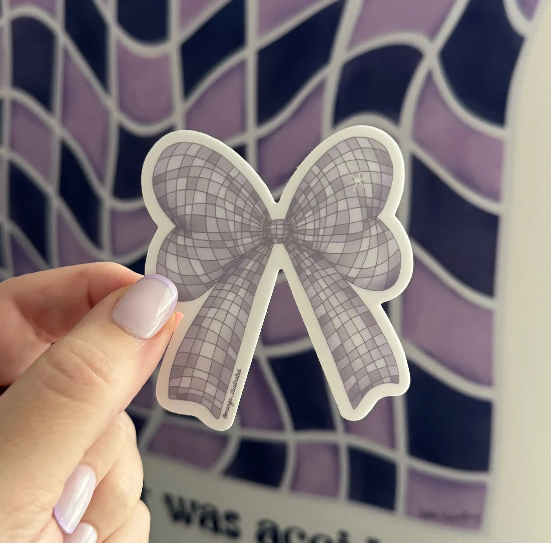 Disco Bow sticker - MangoIllustrated - Sticker