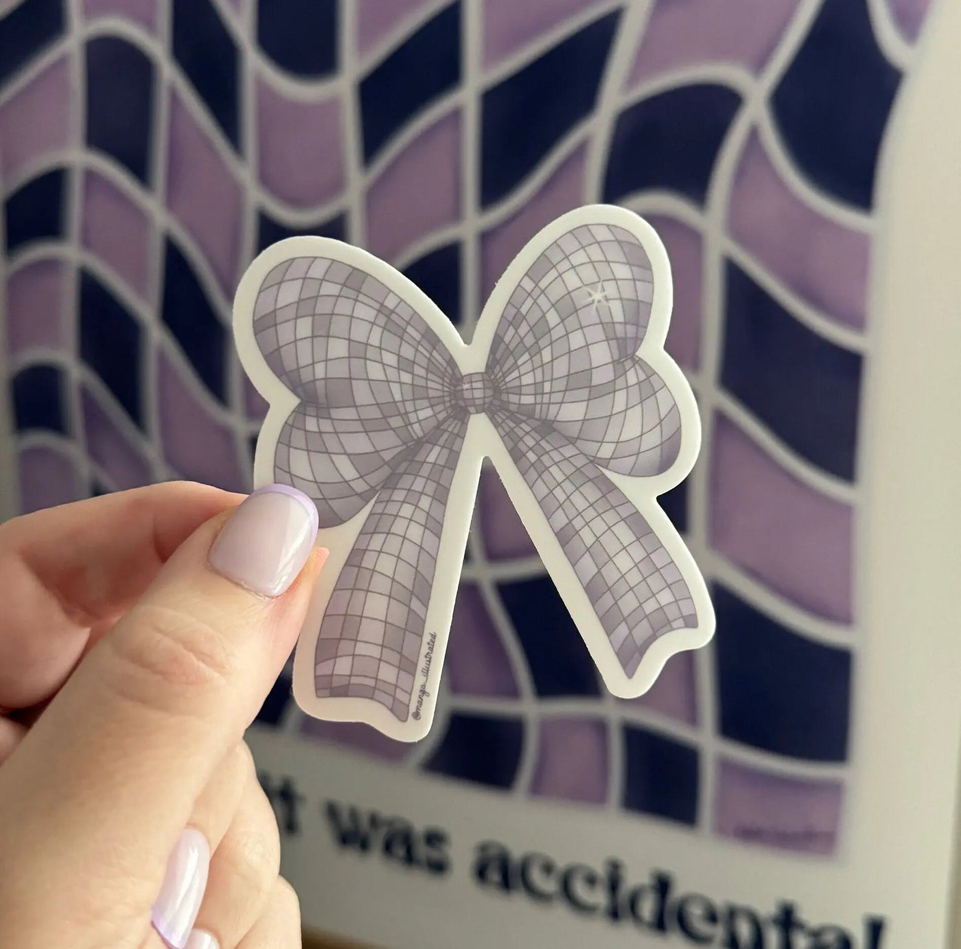 Disco Bow sticker - MangoIllustrated - Sticker