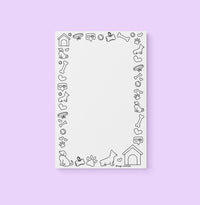 Dog doodles color - in notepad - MangoIllustrated - Notepad