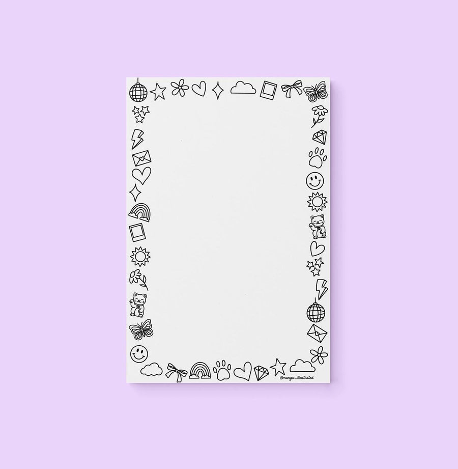 Doodles color - in notepad - MangoIllustrated - Notepad