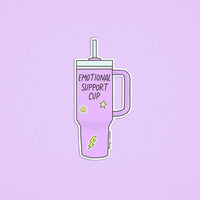 Emotional support cup sticker - MangoIllustrated - Sticker