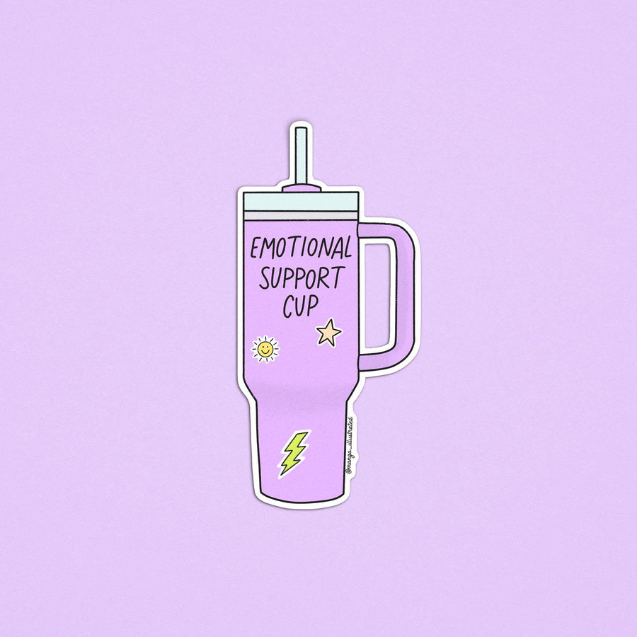 Emotional support cup sticker - MangoIllustrated - Sticker