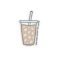 Emotional support iced coffee sticker - MangoIllustrated - Sticker