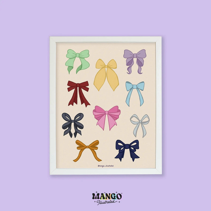 Eras Bows art print - MangoIllustrated - Physical Art Print