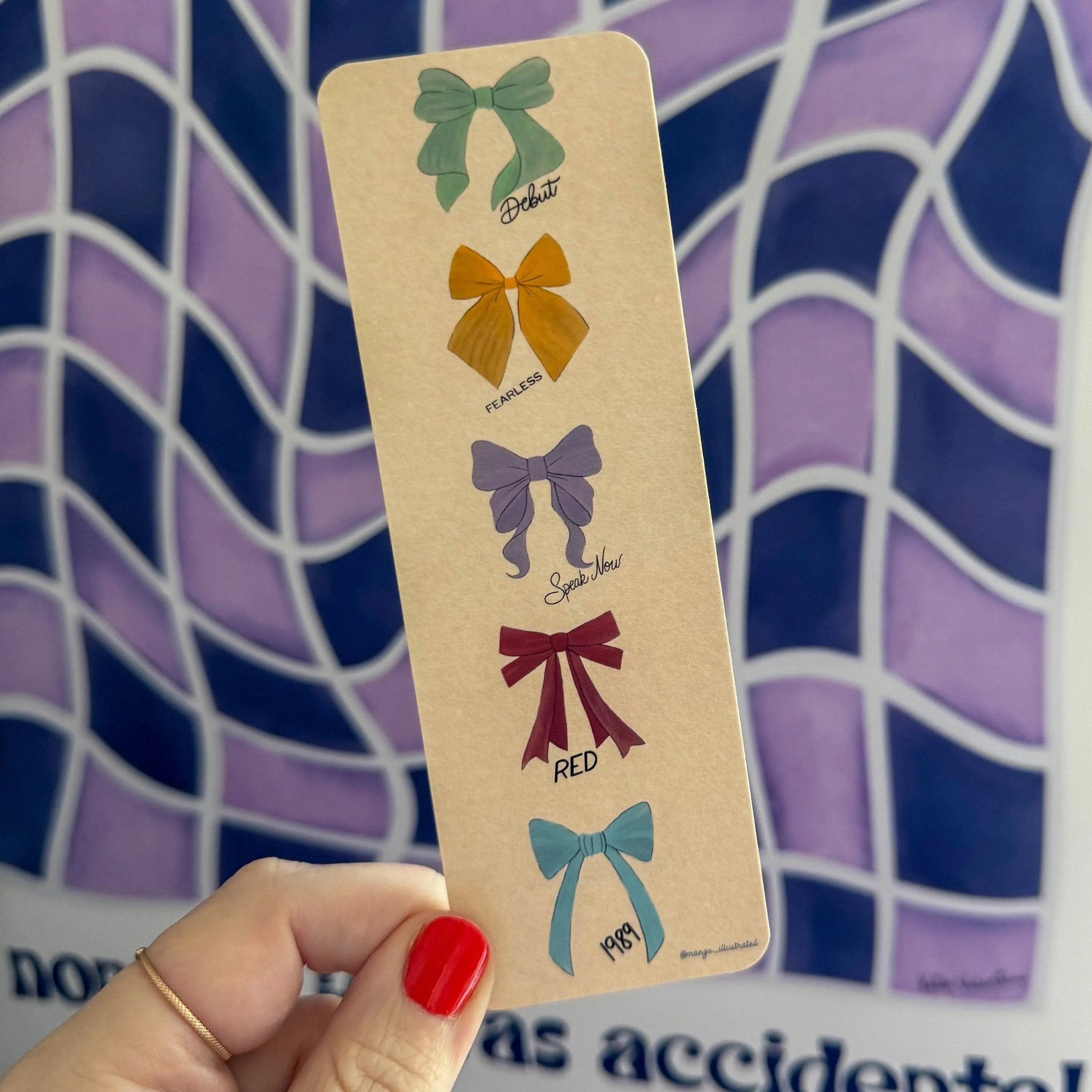 Eras Watercolor Bows bookmark - MangoIllustrated - Bookmarks