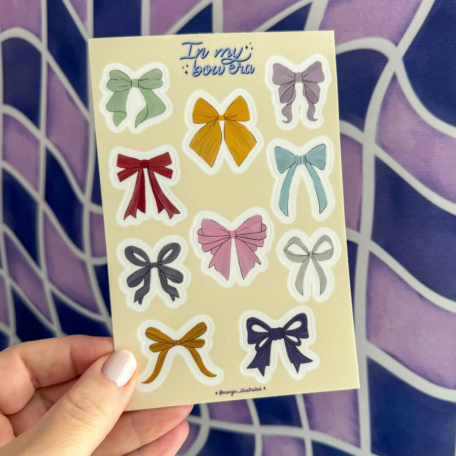 Eras Watercolor Bows sticker sheet - MangoIllustrated - Sticker