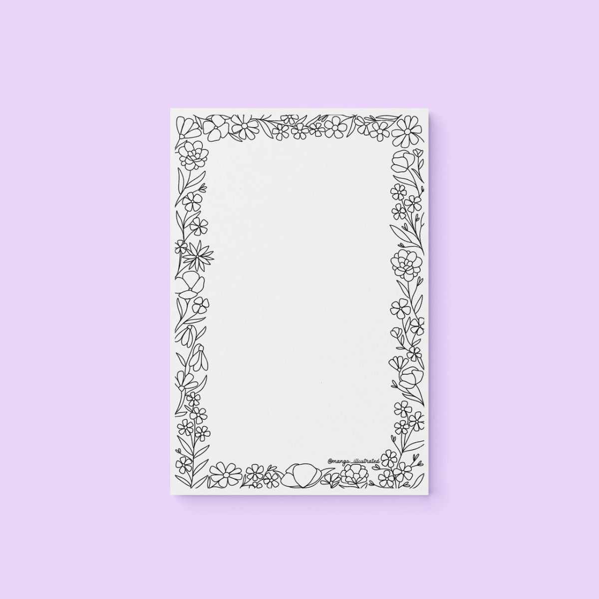 Floral doodles color - in notepad - MangoIllustrated - Notepad