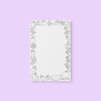 Fruit doodles color - in notepad - MangoIllustrated - Notepad