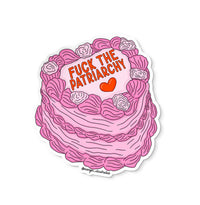 Fuck the patriarchy cake sticker - MangoIllustrated - Sticker
