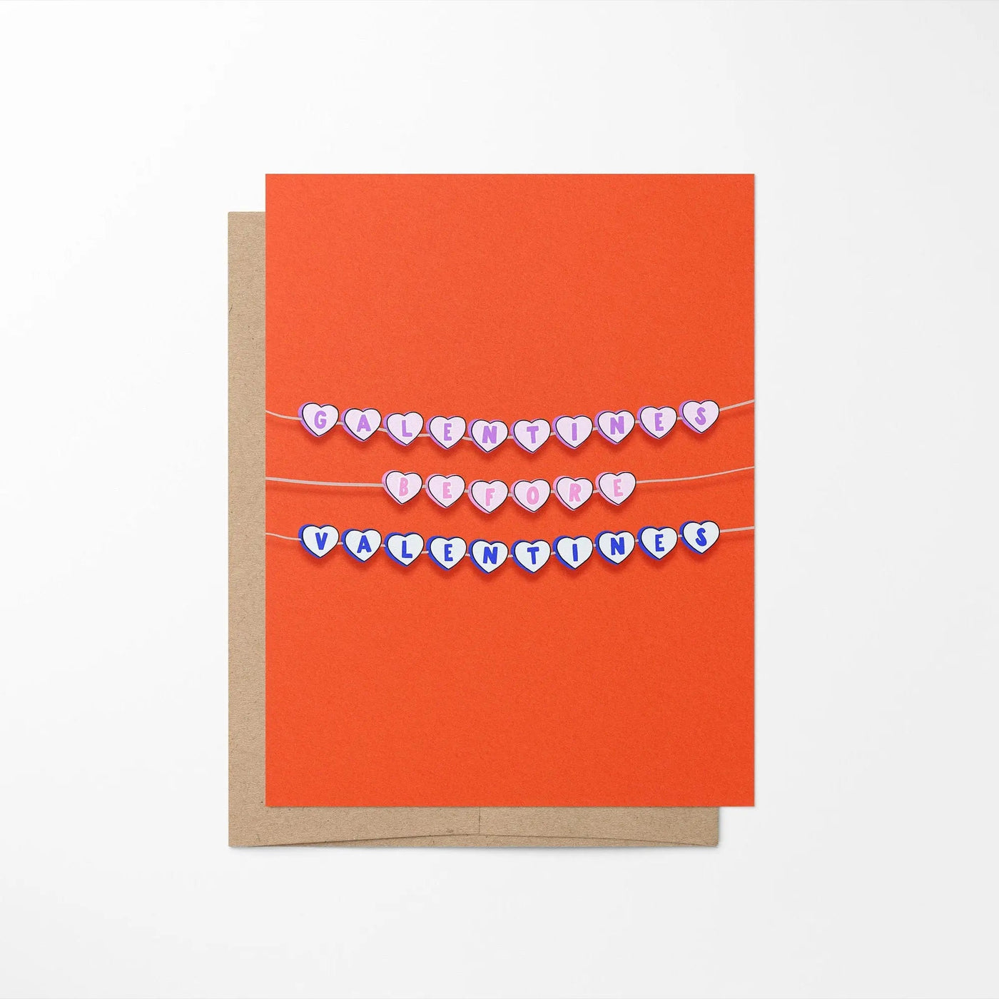 Galentines before Valentines friendship bracelet greeting card - MangoIllustrated - Greeting Cards