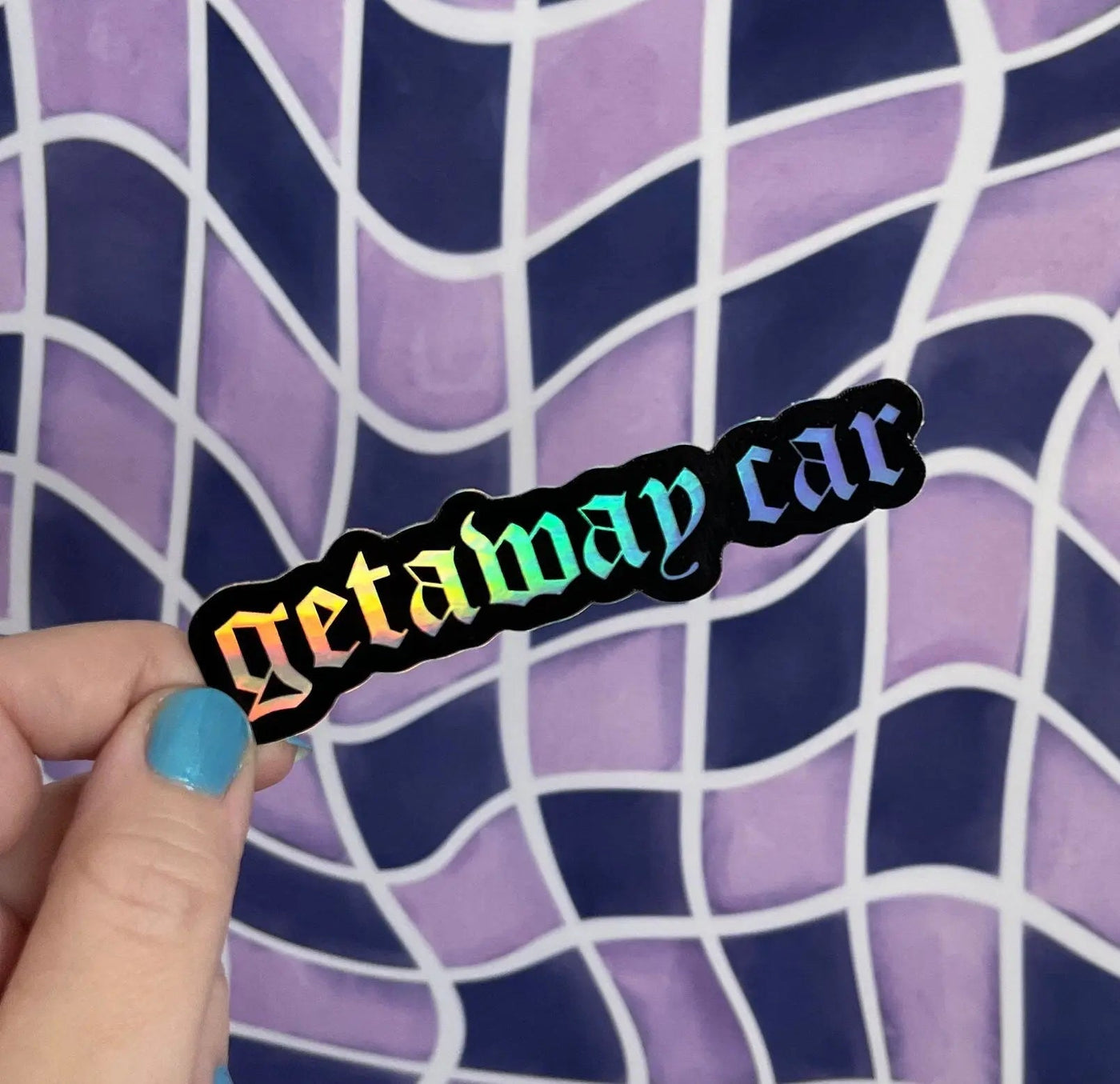 Getaway Car holographic sticker - MangoIllustrated - Sticker