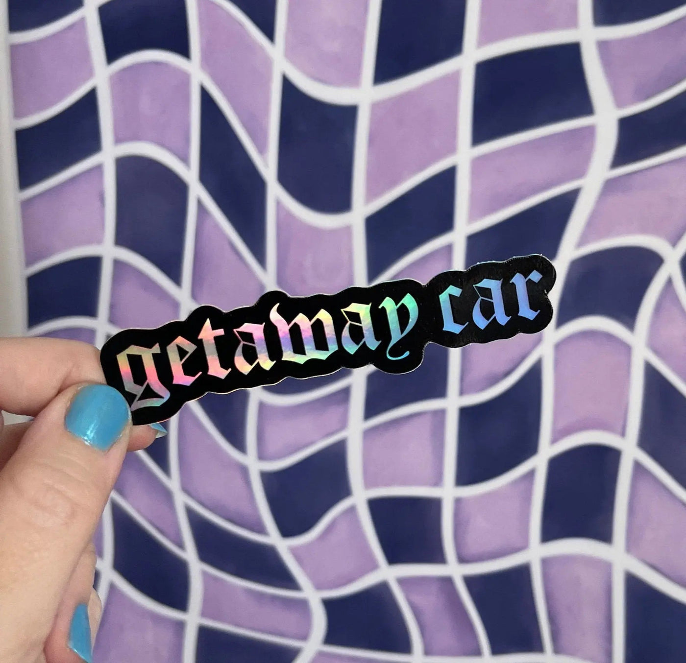 Getaway Car holographic sticker - MangoIllustrated - Sticker