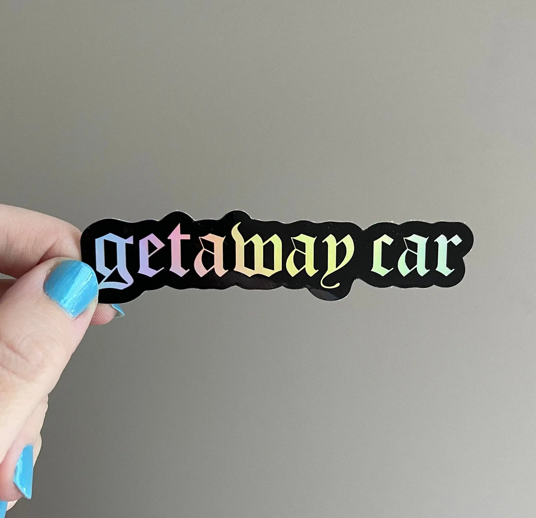 Getaway Car holographic sticker - MangoIllustrated - Sticker