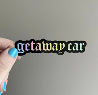 Getaway Car holographic sticker - MangoIllustrated - Sticker