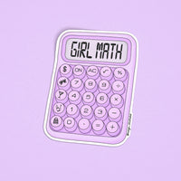 Girl math calculator sticker - MangoIllustrated - Sticker