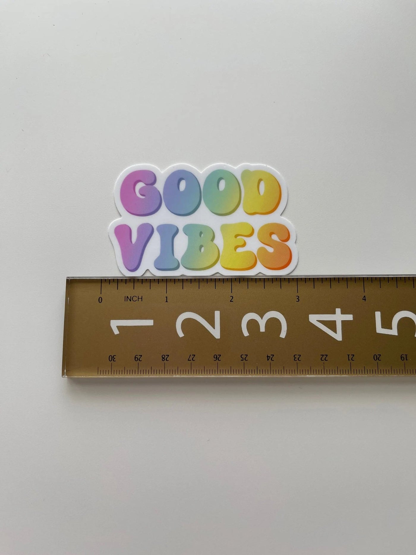 Good Vibes rainbow sticker - MangoIllustrated - Sticker