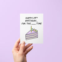 Happy 29th birthday again fill in the blank birthday card - MangoIllustrated - Greeting Cards