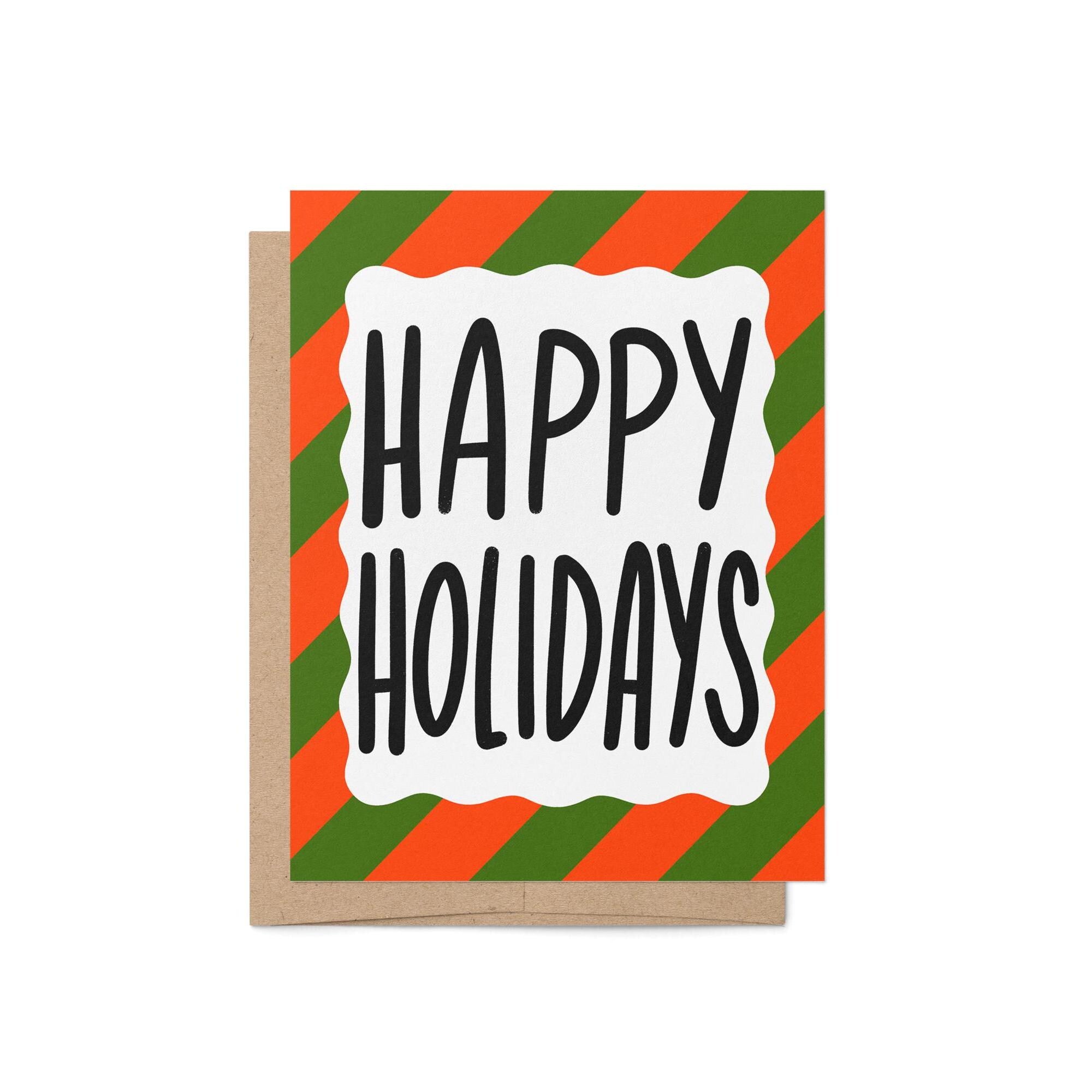 Happy holidays card - MangoIllustrated - Greeting Cards
