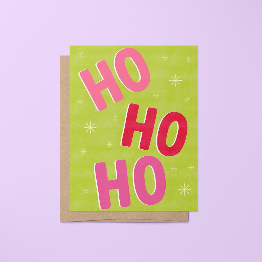 Ho ho ho holiday greeting card - MangoIllustrated - Greeting Cards