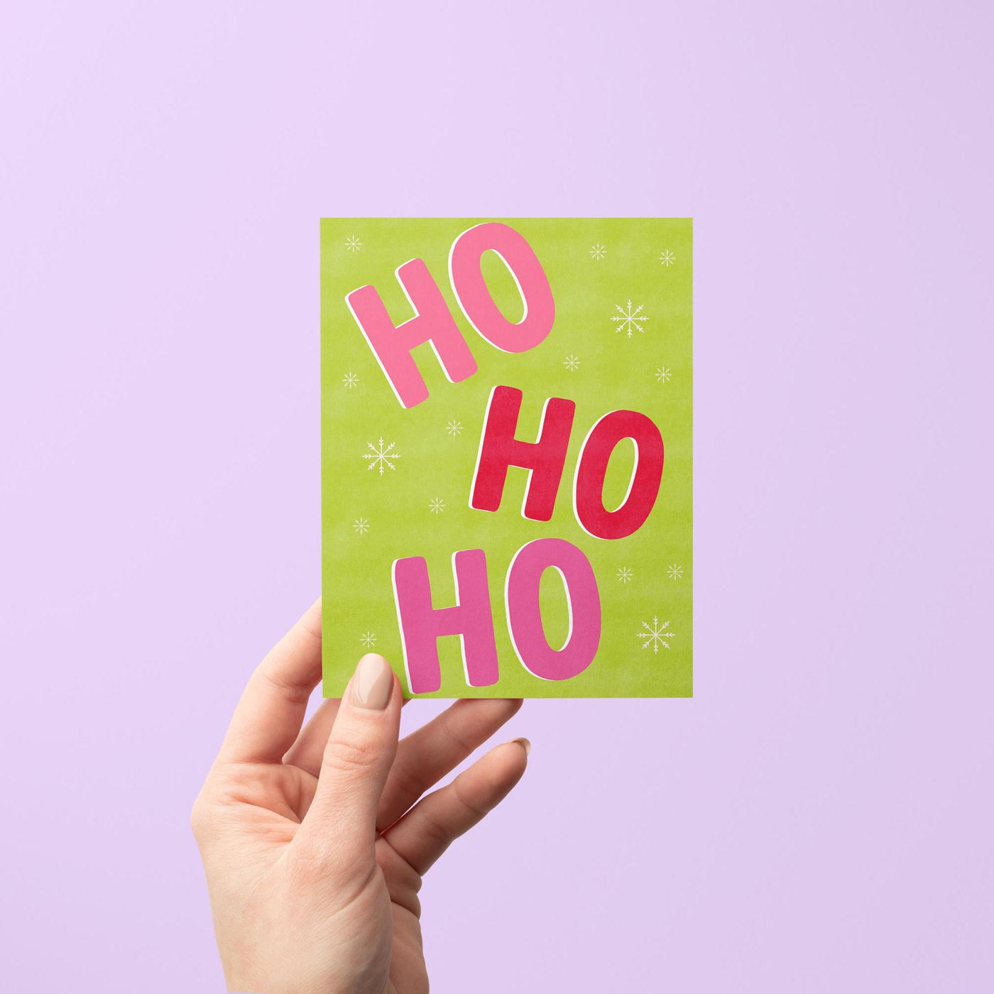 Ho ho ho holiday greeting card - MangoIllustrated - Greeting Cards