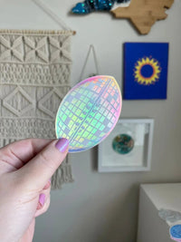 Holographic Disco Football sticker - MangoIllustrated - Sticker