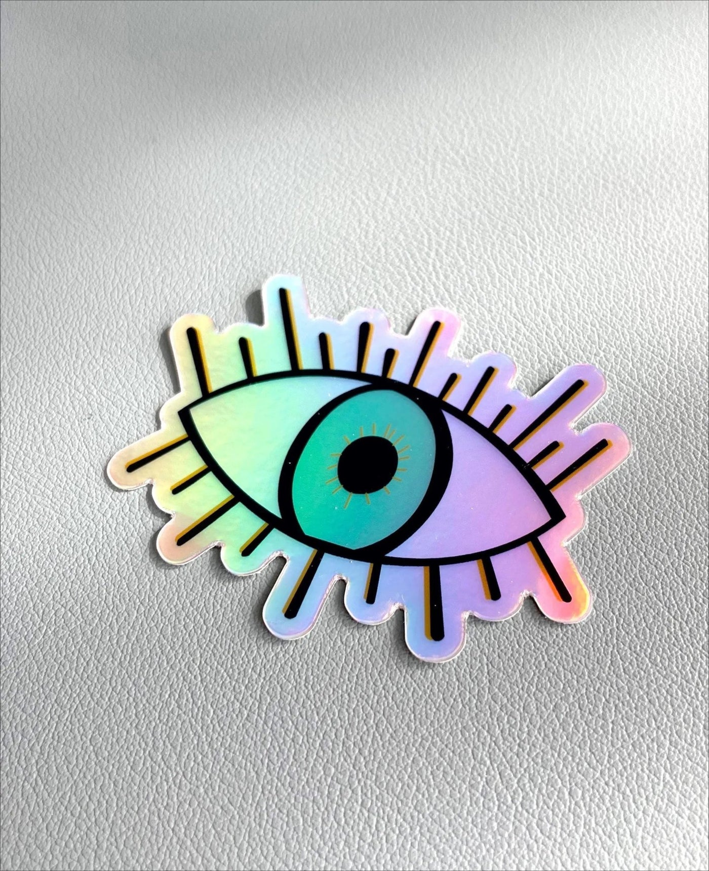 Holographic Evil Eye sticker - MangoIllustrated - Sticker