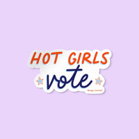 Hot girls vote sticker - MangoIllustrated - Sticker