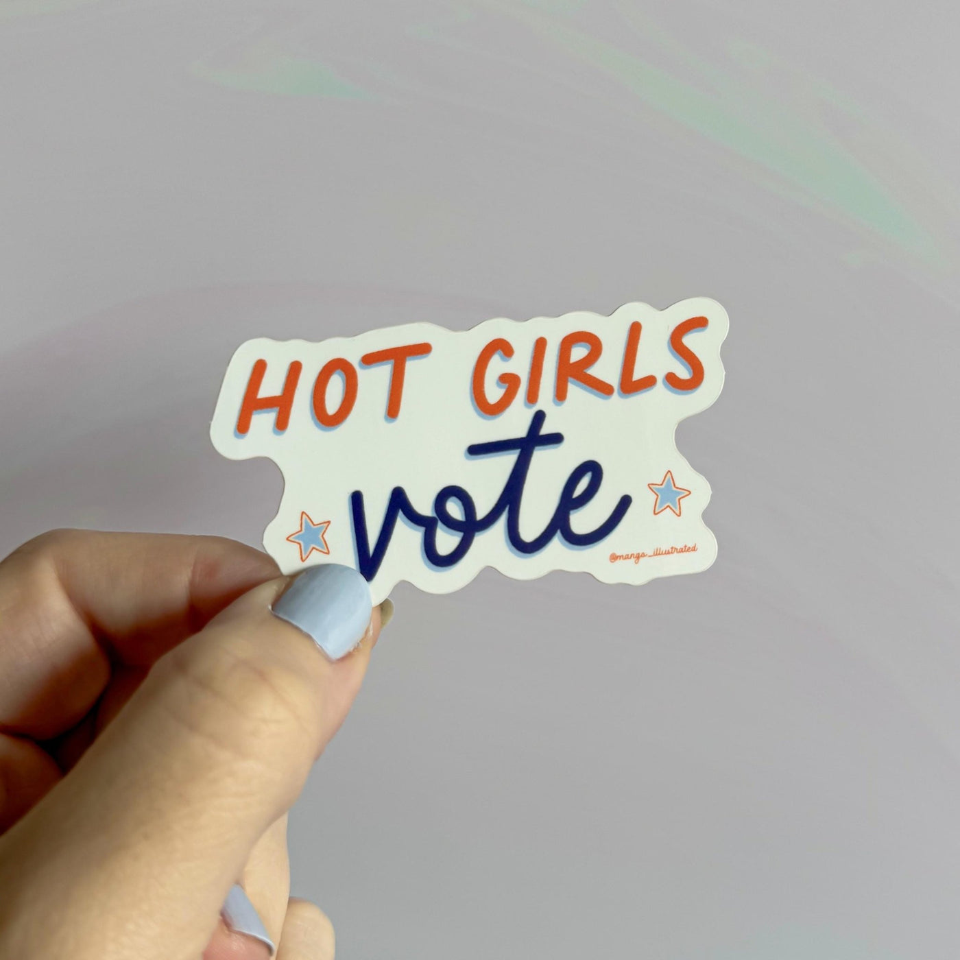 Hot girls vote sticker - MangoIllustrated - Sticker